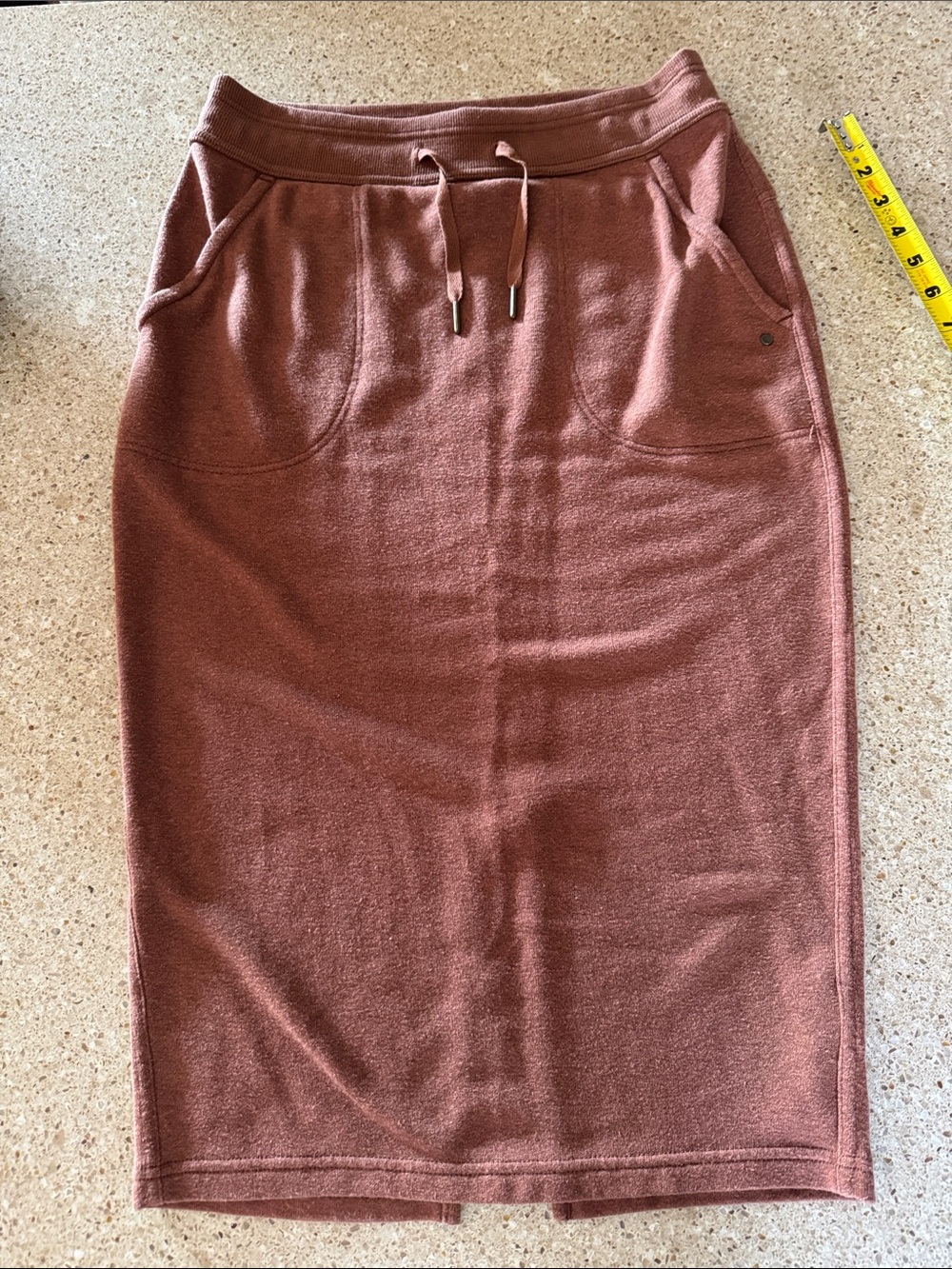 Prana Drawstring Pencil Skirt - Rust